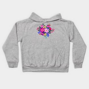 Colorful boho flower bouquet Kids Hoodie